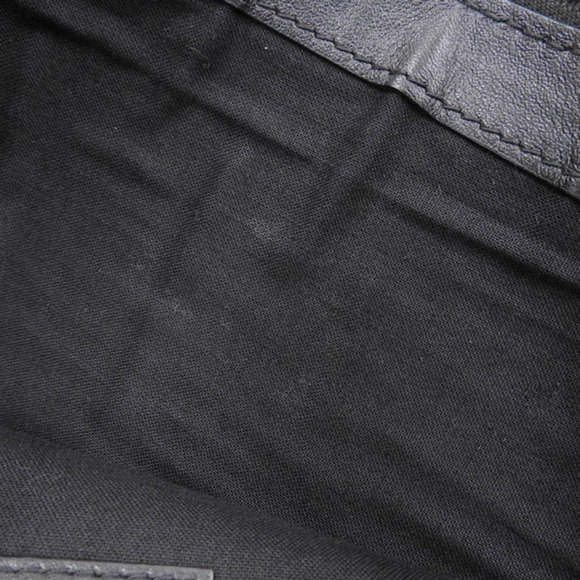 BALENCIAGA Leather Navy Clip M Clutch Bag 373834 Black - Picture 6 of 8